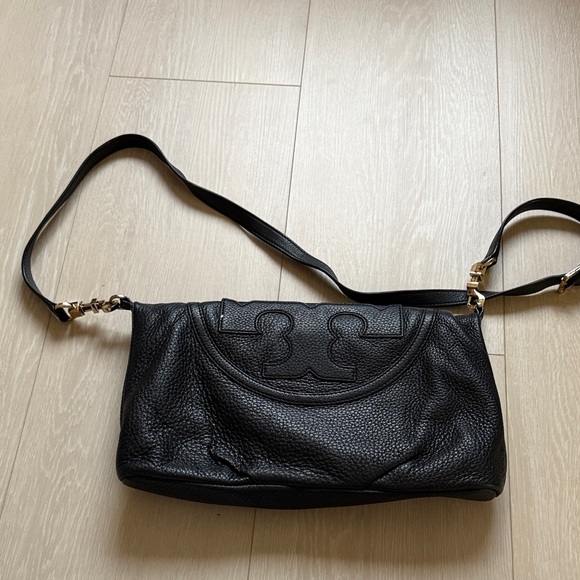 Tory Burch Flap Black Crossbody Bag with Gold Hardware - Picture 9 of 16